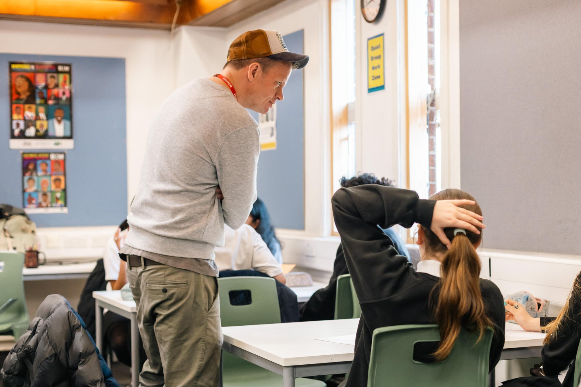 Students writing during workshop